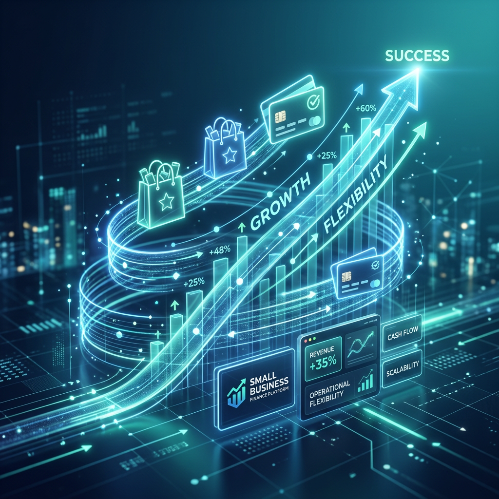 Conceptual 3D render of financial growth and shopping icons for retail business